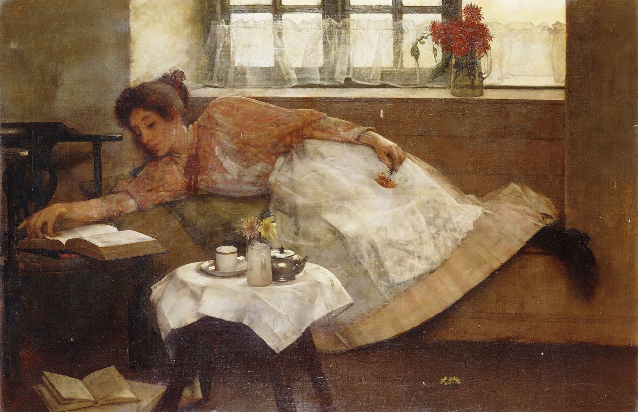 Bir Çay Saati Dinlenme, 1892 by Albert Chevallier Tayler