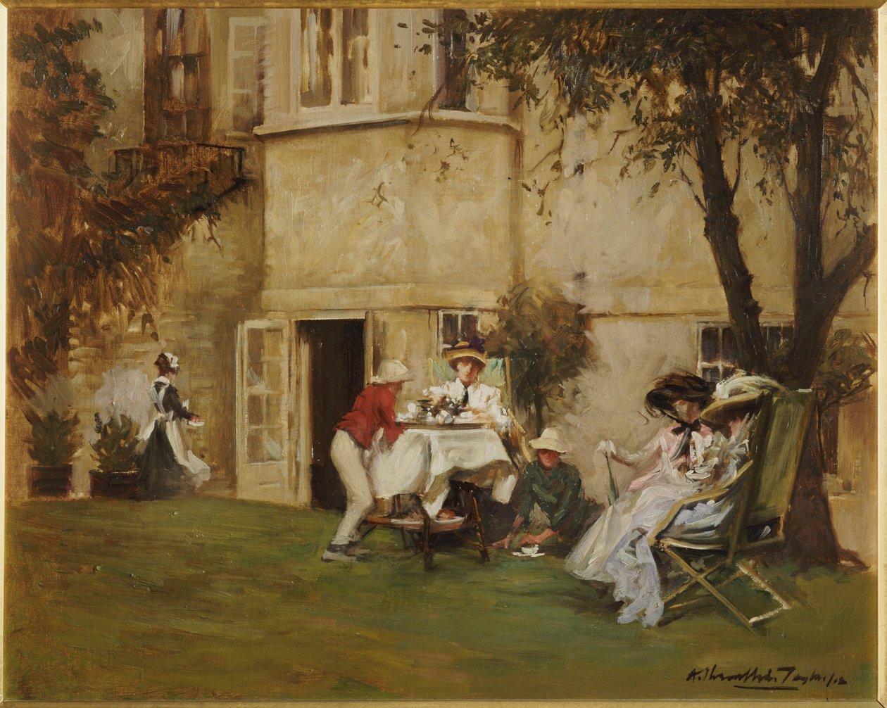 Bahçede Çay by Albert Chevallier Tayler
