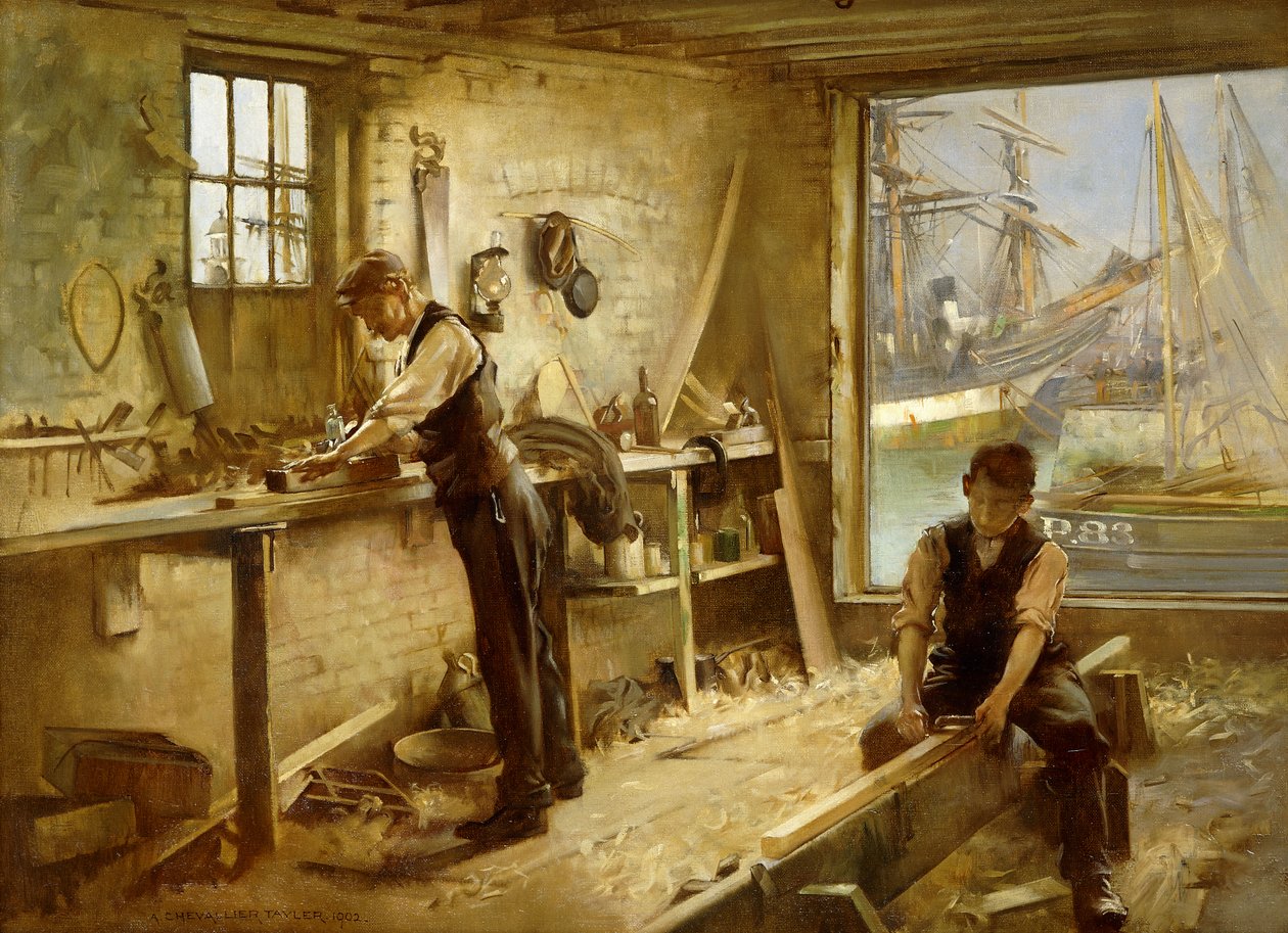 Gemicinin Atölyesi, 1902 by Albert Chevallier Tayler