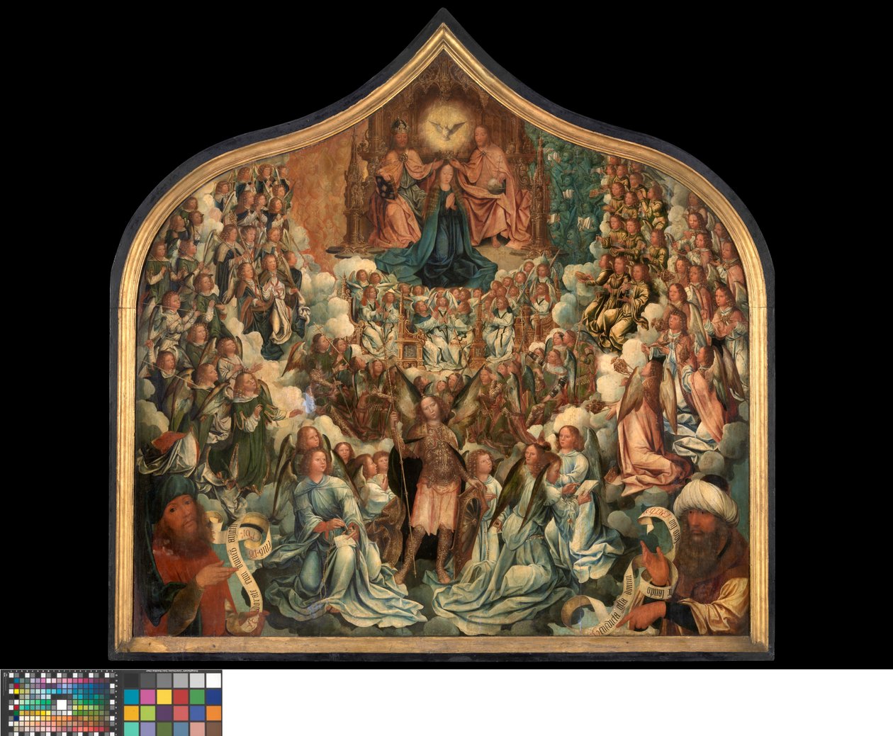 Bakire'nin Taç Giymesi (panel üzerine yağlıboya) by Albert Cornelis