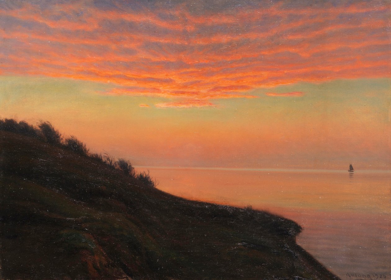 Danimarka sahilinde akşam havası, 1920. by Albert Edvard Wang