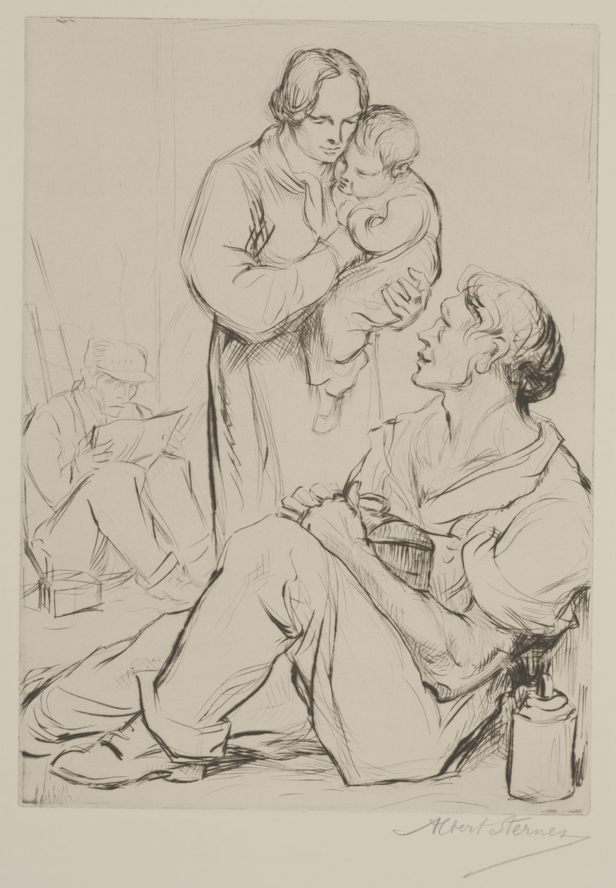Öğlen (aşındırma ve kuru nokta) by Albert Edward Sterner