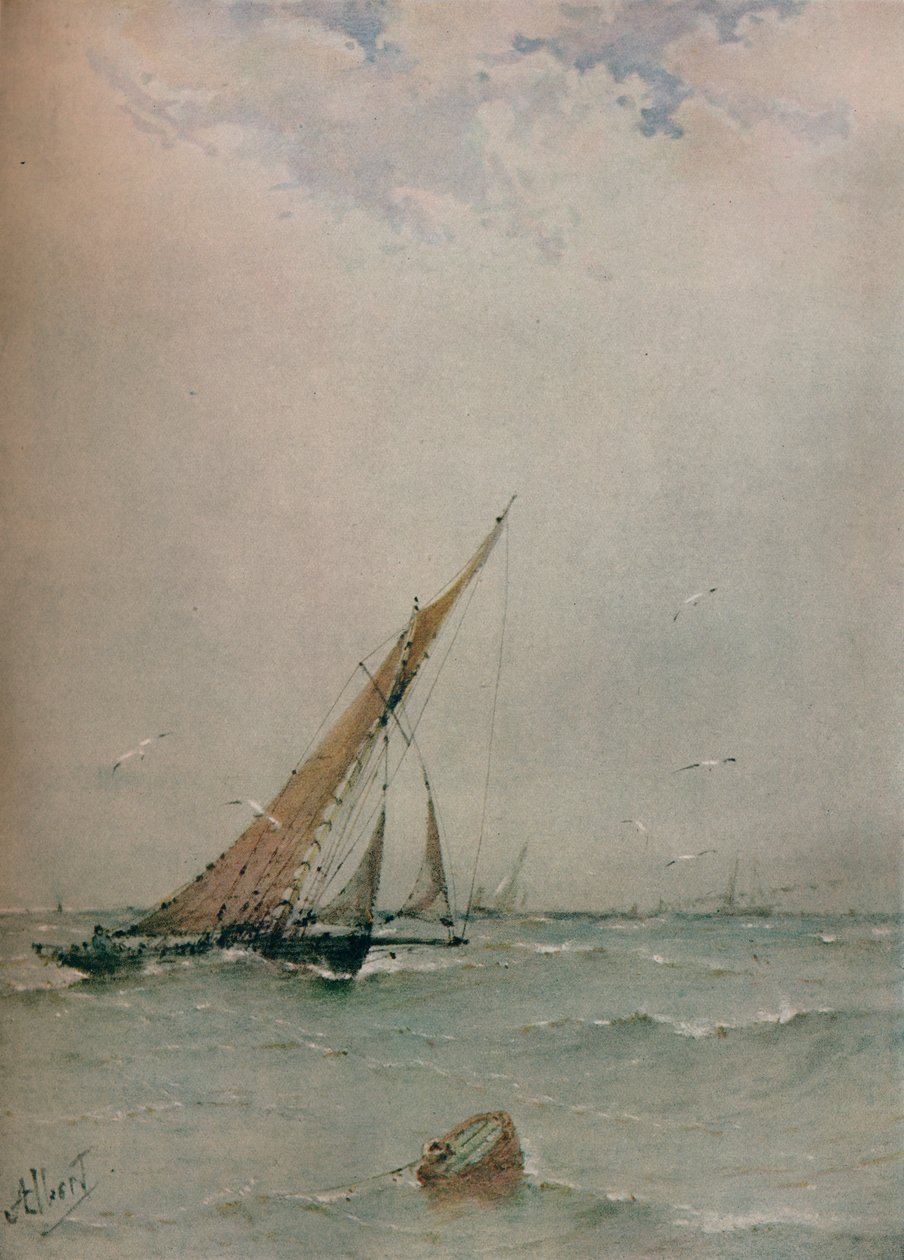 Harwich, Kuzey Denizi Trol Gemileri, c1900 by Albert Ernest Markes