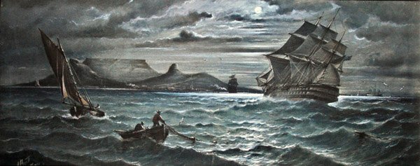 Ayışığı, Capetown (kağıt üzerine gövde rengi ile suluboya) by Albert Ernest Markes