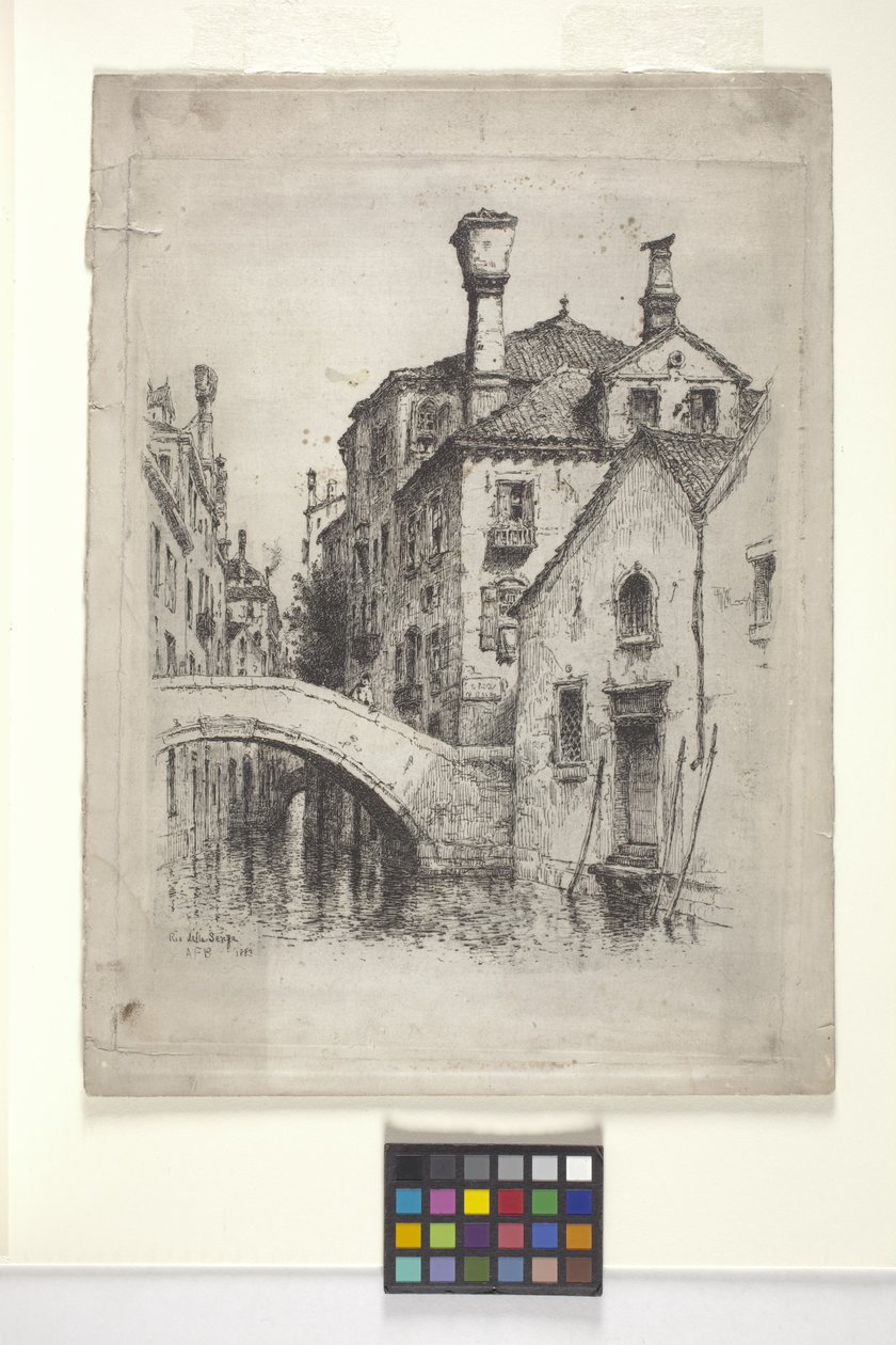 Rio Della Senza, Venedik (gravür) by Albert Fitch Bellows