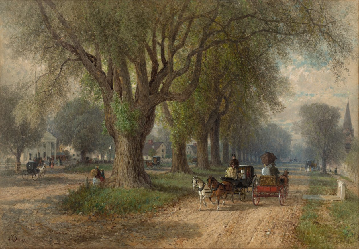 Pazar günü New England, c. 1876. by Albert Fitch Bellows