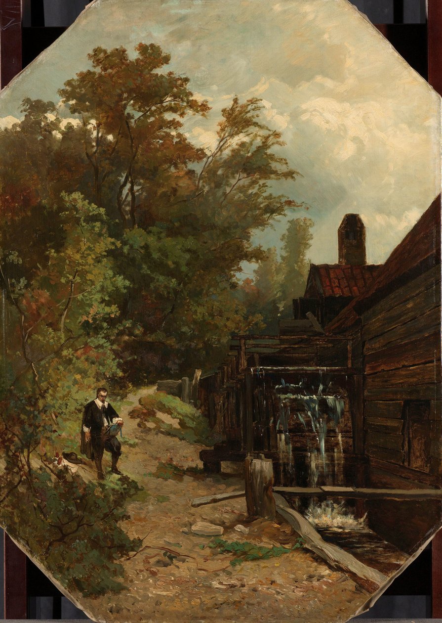 Jacob van Ruisdael Su Değirmeni Çizimi by Albert Gerard Bilders