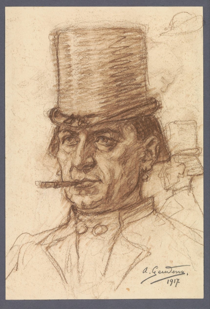 Bilinmeyen bir adamın portresi by Albert Geudens (signed by artist)