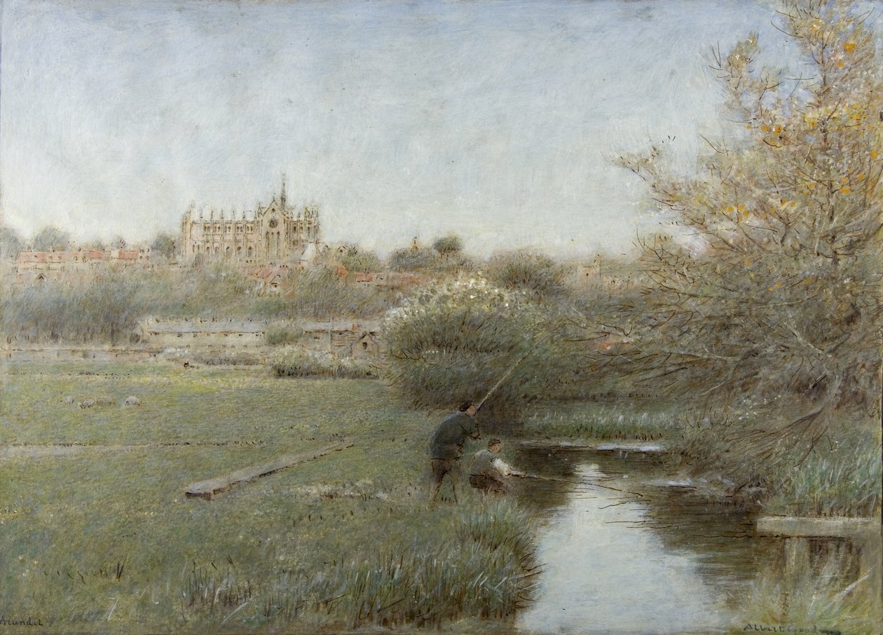 Arundel (suluboya, gövde rengi, kağıt üzerine kalem ve mürekkep) by Albert Goodwin