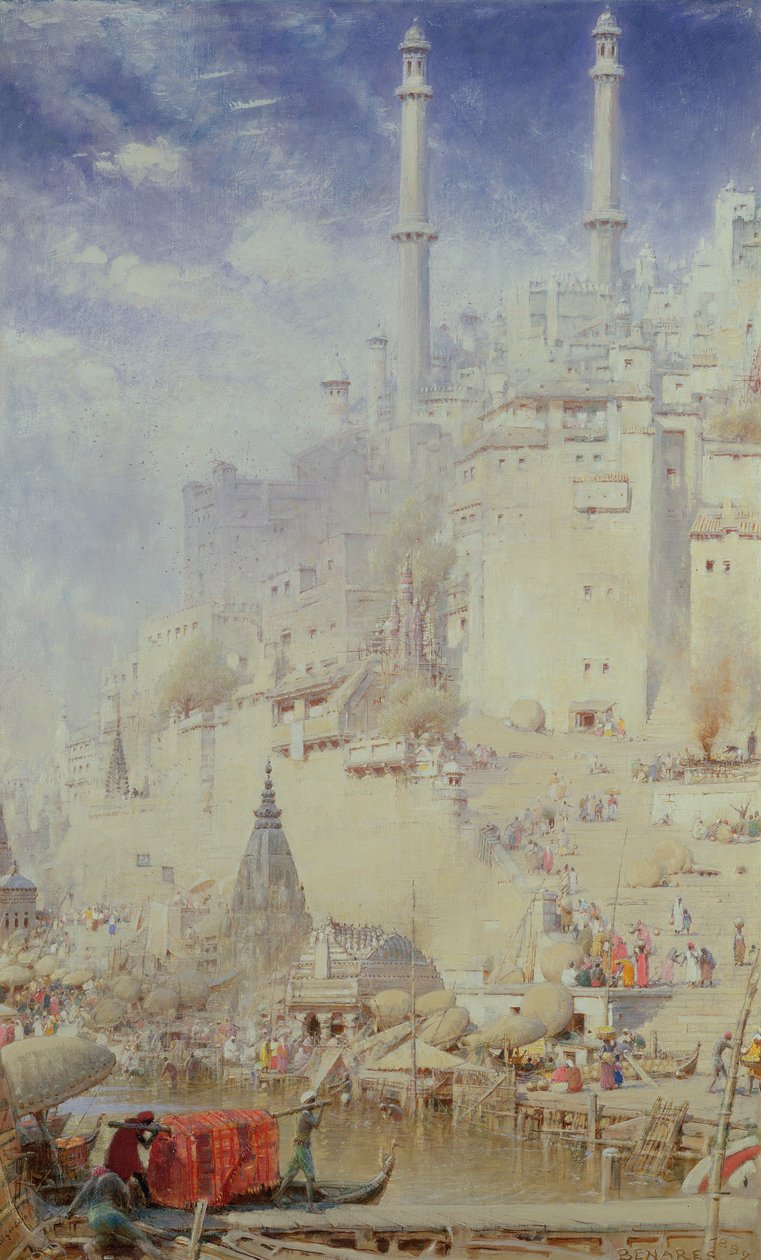 Benares (Varanasi olarak da bilinir) by Albert Goodwin