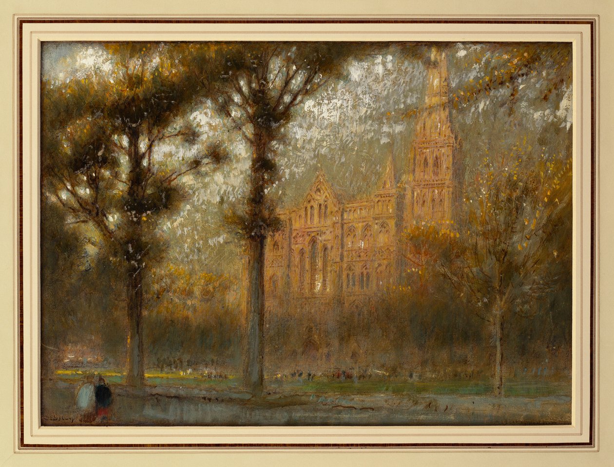 Salisbury Katedrali: Batı Cephesi ve Spire by Albert Goodwin
