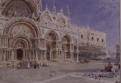 San Marco Bazilikası, Venedik by Albert Goodwin
