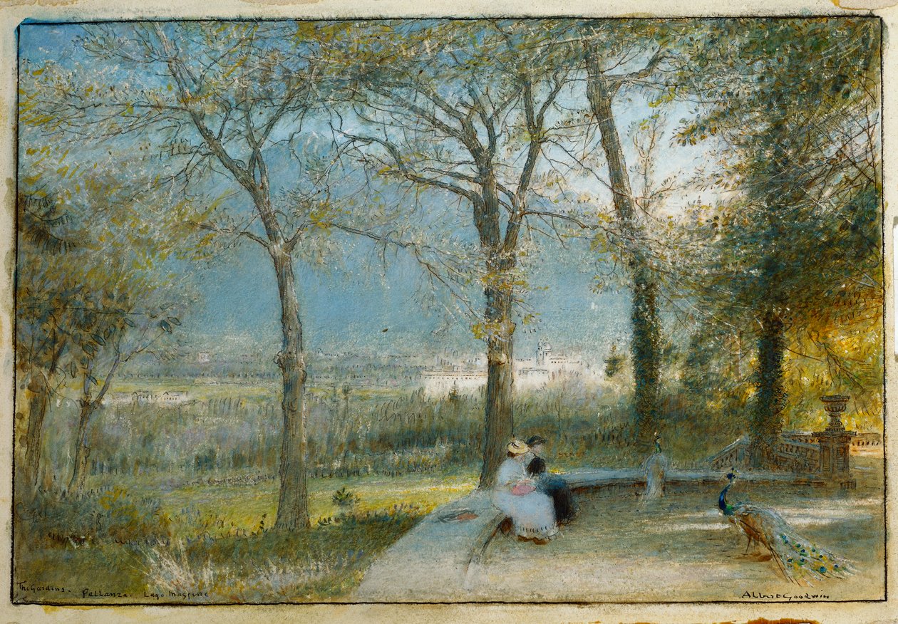 Bahçeler, Pallanza, Maggiore Gölü by Albert Goodwin