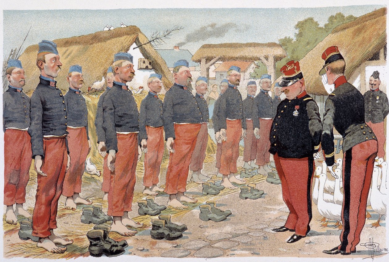 Ayakların Gözden Geçirilmesi - Albert Guillaume (1873-1942), yaklaşık “Askeri Albüm”de. 1900 by Albert Guillaume