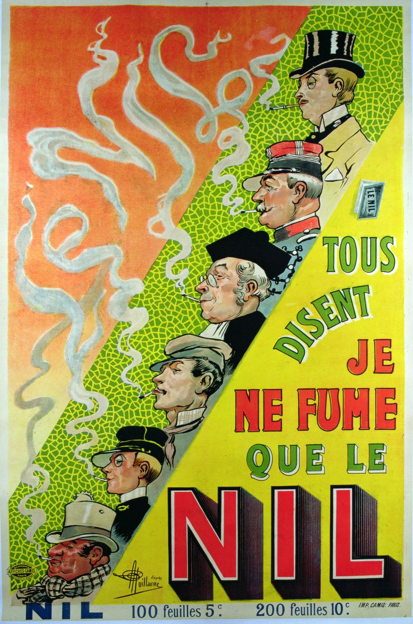 Sigara markası Le Nil'in reklam afişi by Albert Guillaume