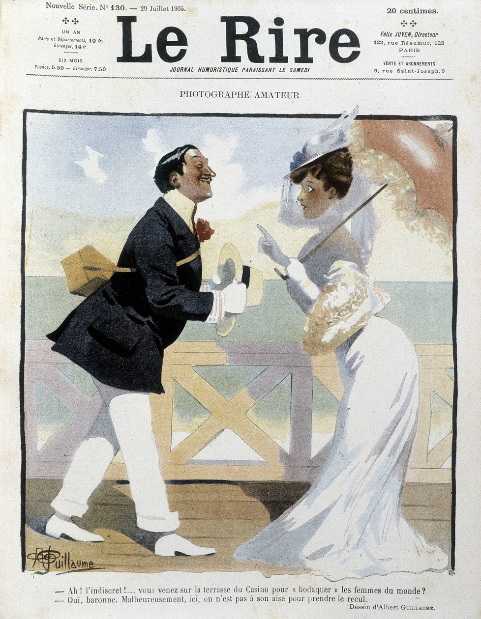 Amatör fotoğrafçı - Albert Guillaume (1873-1942) tarafından “The Rire”da çizim by Albert Guillaume