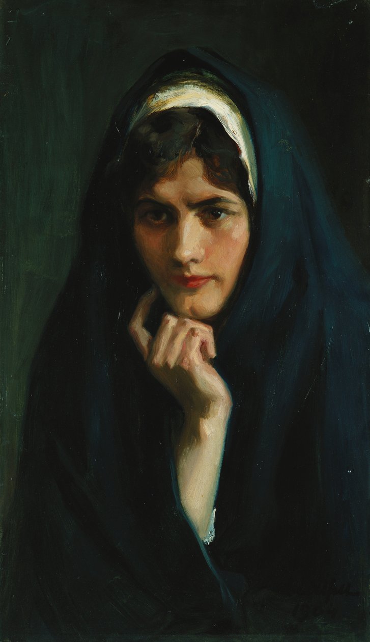 Bir Kızın Başı, 1904 by Albert Gustaf Aristides Edelfelt