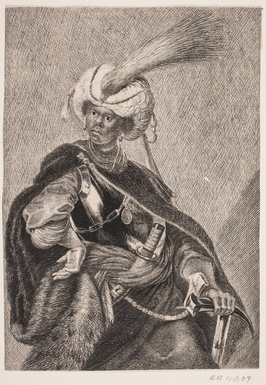 Zırhlı siyah bir Afrikalı by Albert Haelwegh
