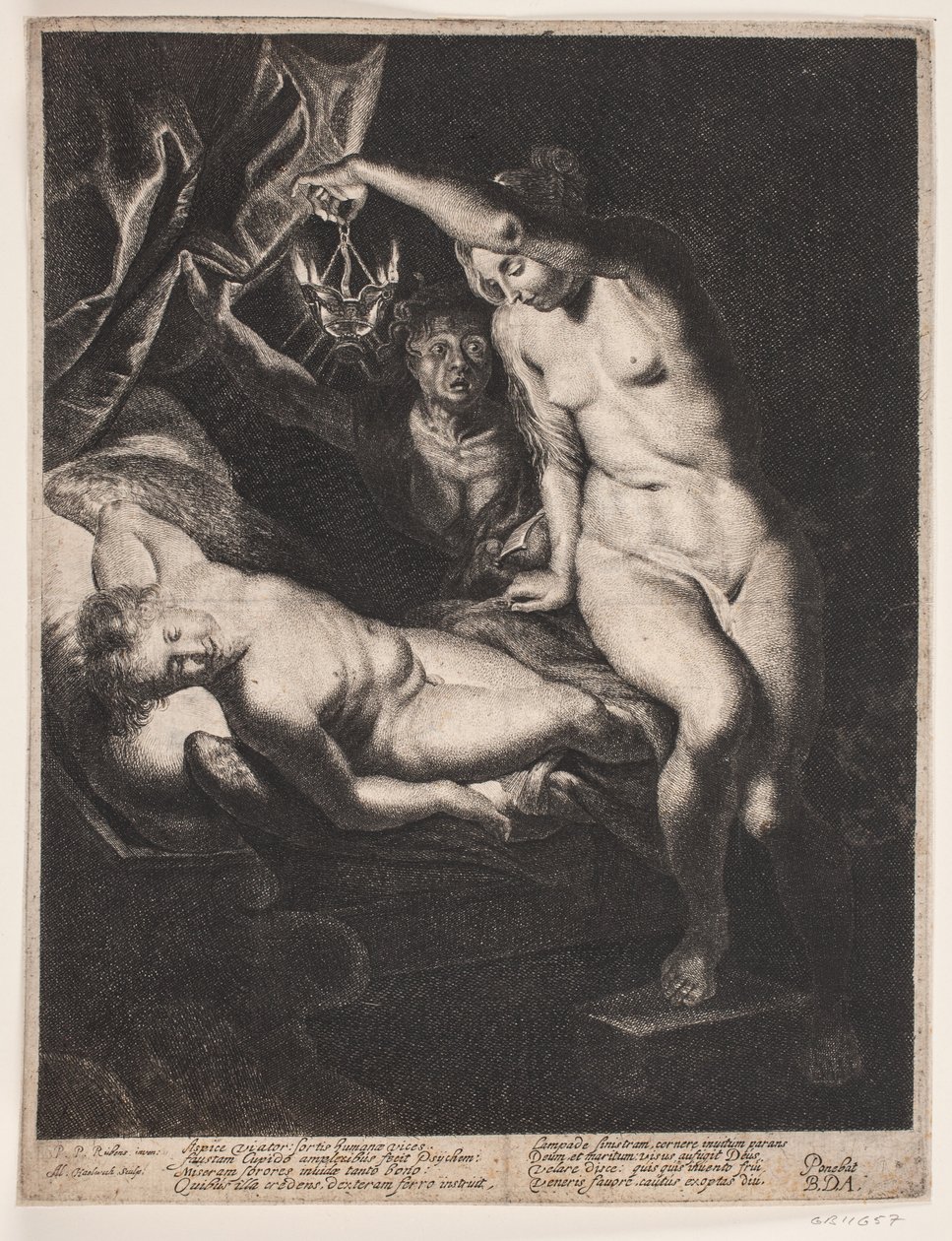Psyche ve uyuyan Cupid by Albert Haelwegh