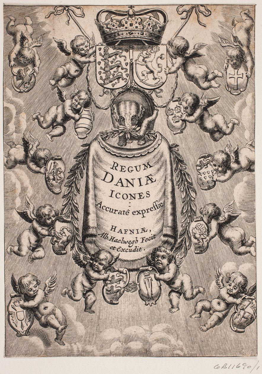 Başlık sayfası, "Danimarka Krallarının Simgeleri", 1646 by Albert Haelwegh