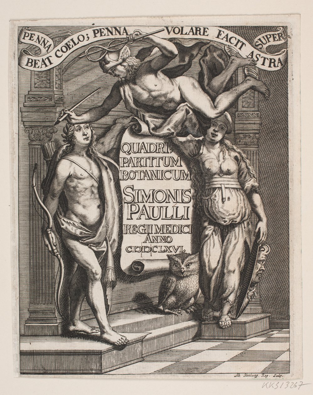 Başlık sayfası, Simon Paulli, "Quadripartitum Botanicum", 1667 by Albert Haelwegh