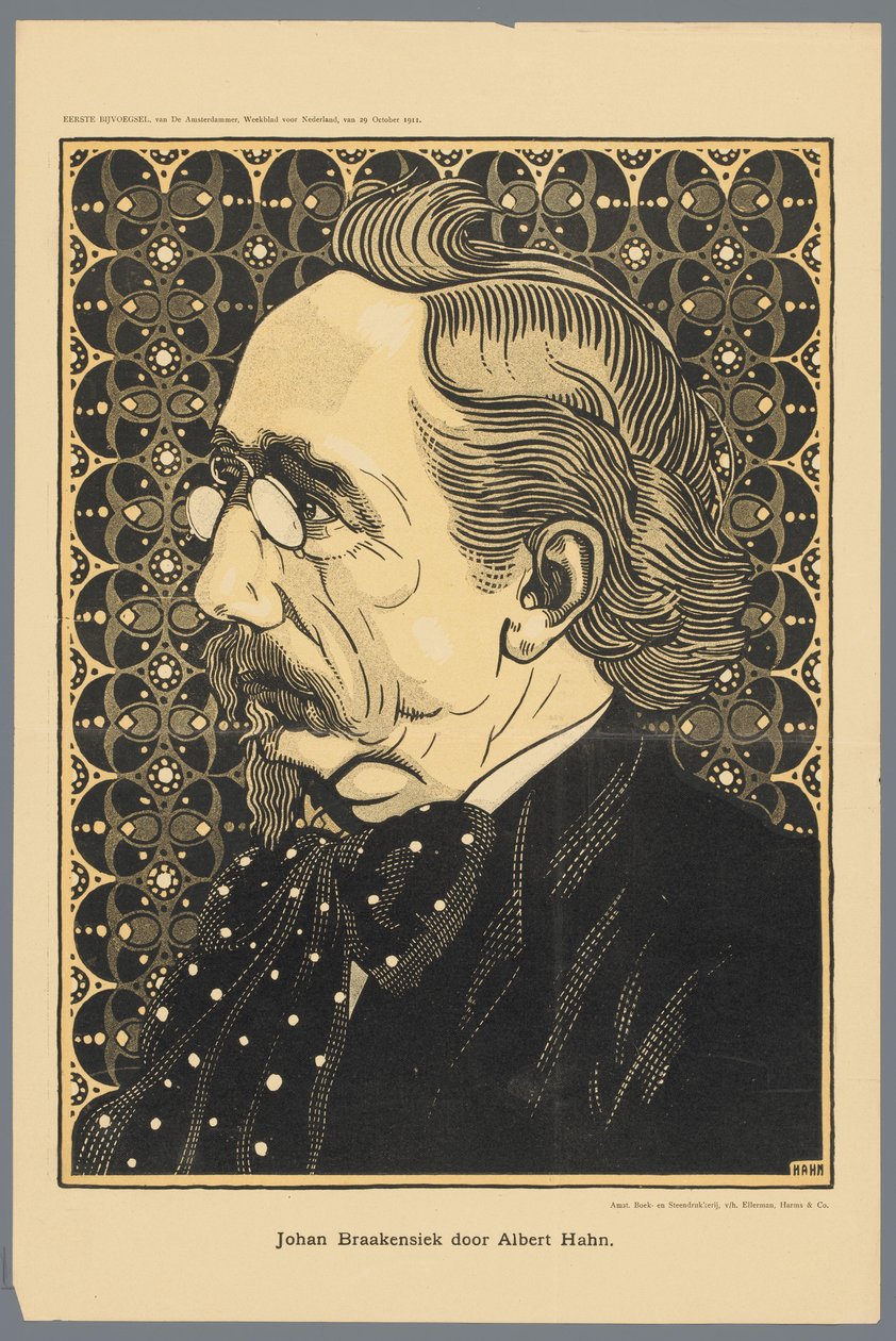 Johan Braakensiek kapısı Albert Hahn (nesne üzerindeki başlık) by Albert Hahn (I)