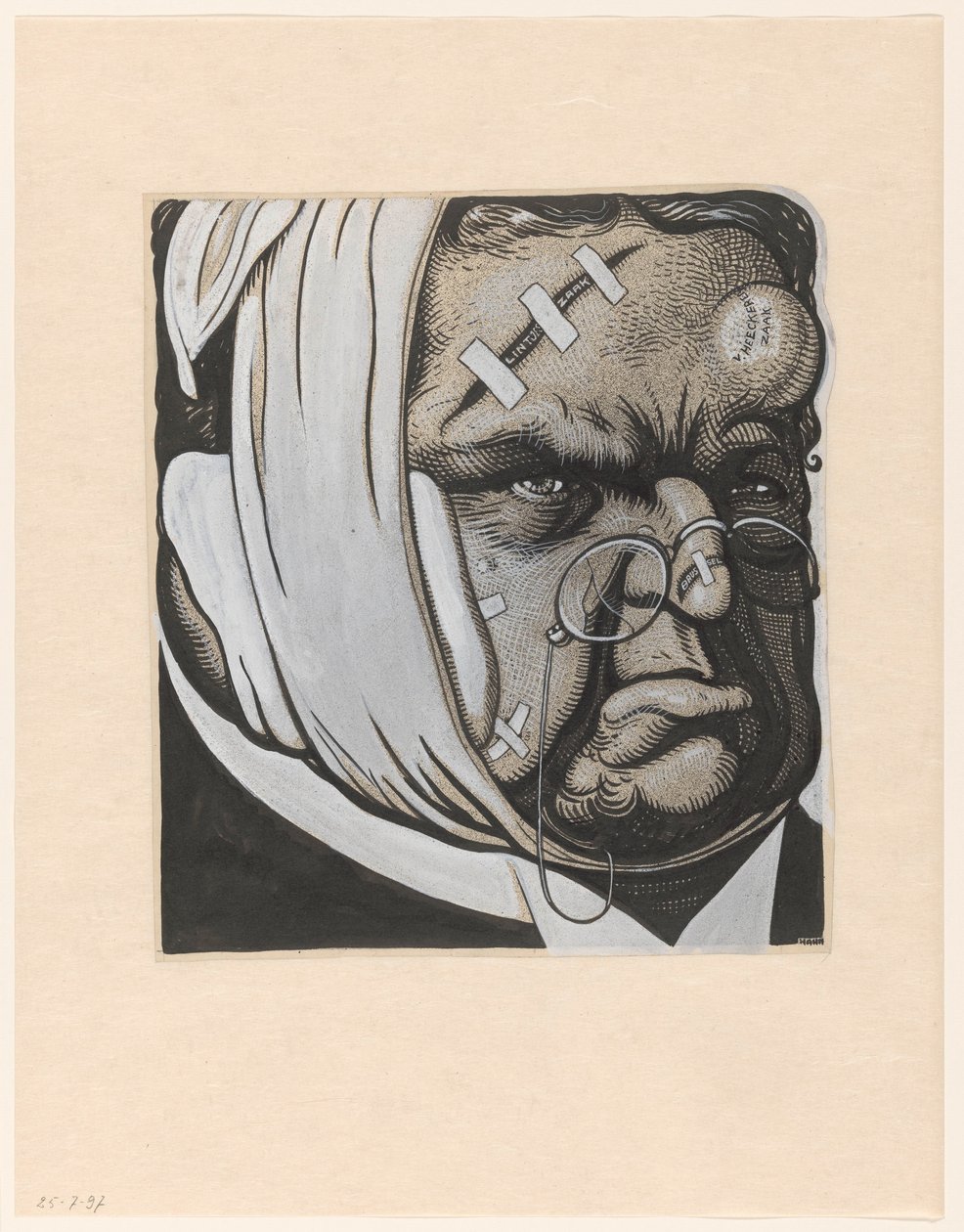 Abraham Kuyper'in Brüksel gezisi ve Heeckeren davası sonrası karikatürü by Albert Hahn (I)