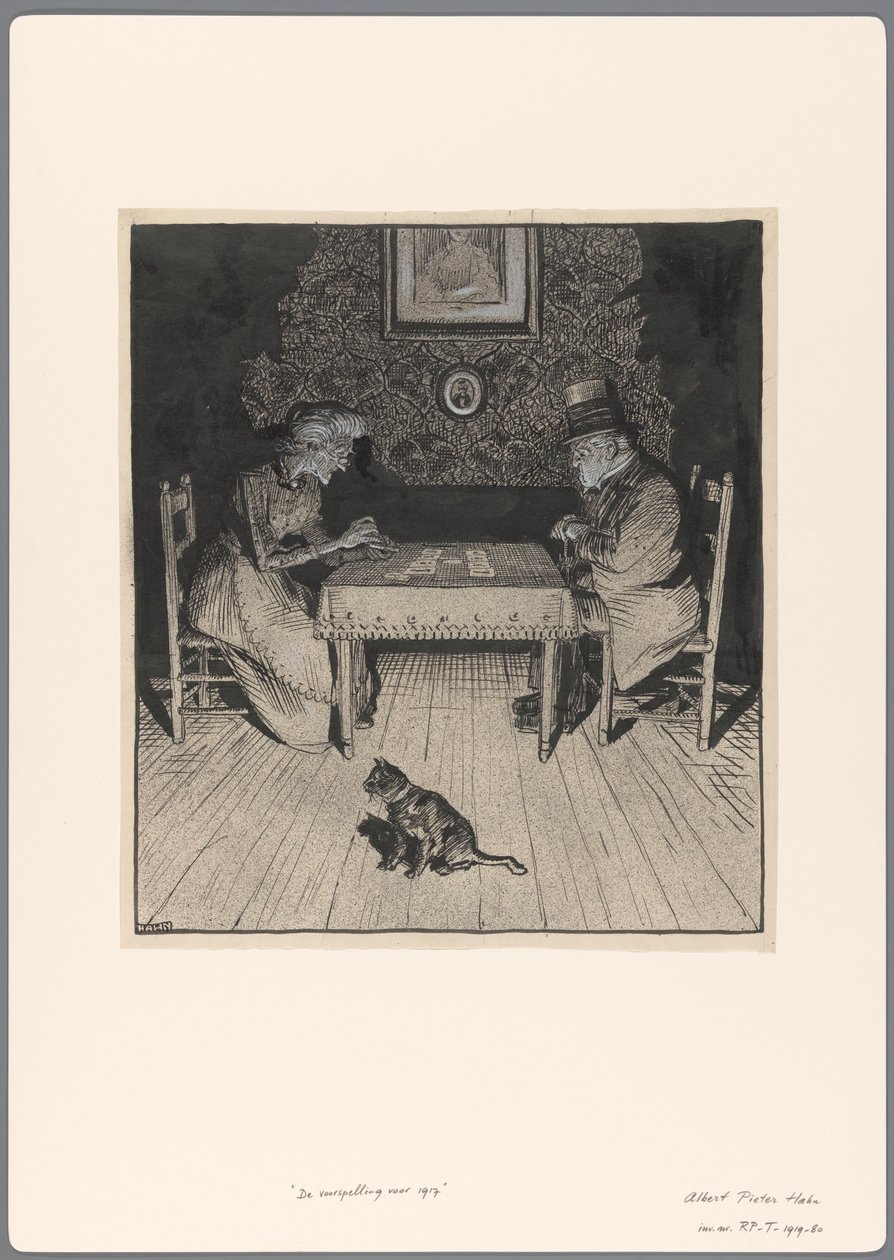Politik Bir Karikatür Tasarımı: 1917 İçin Öngörü by Albert Hahn (I)