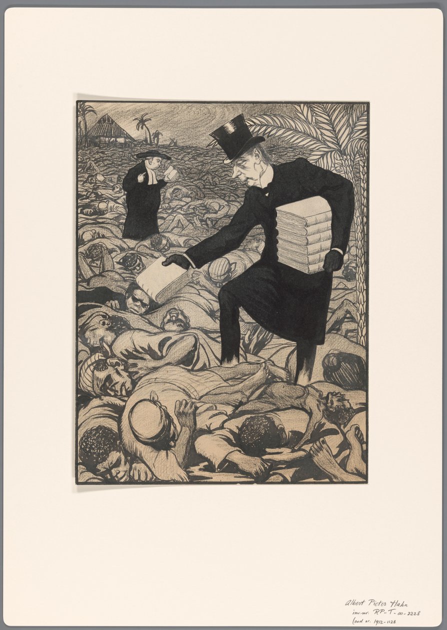 Misyonerlik çalışmaları üzerine siyasi bir karikatür için tasarım by Albert Hahn (I)