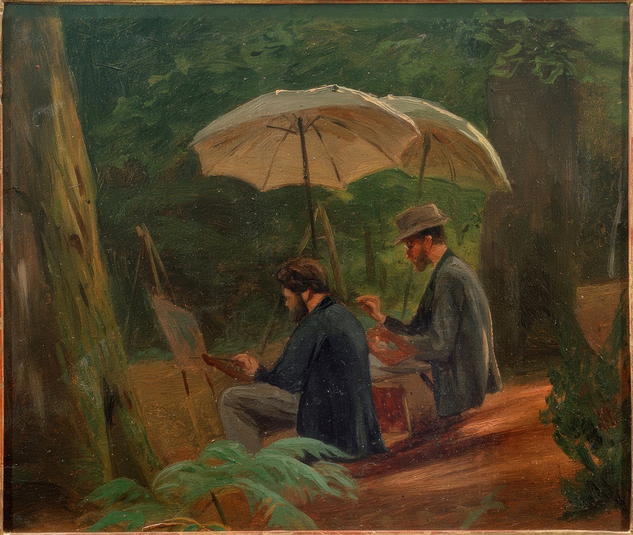 İki sanatçı iş başında by Albert Hendschel
