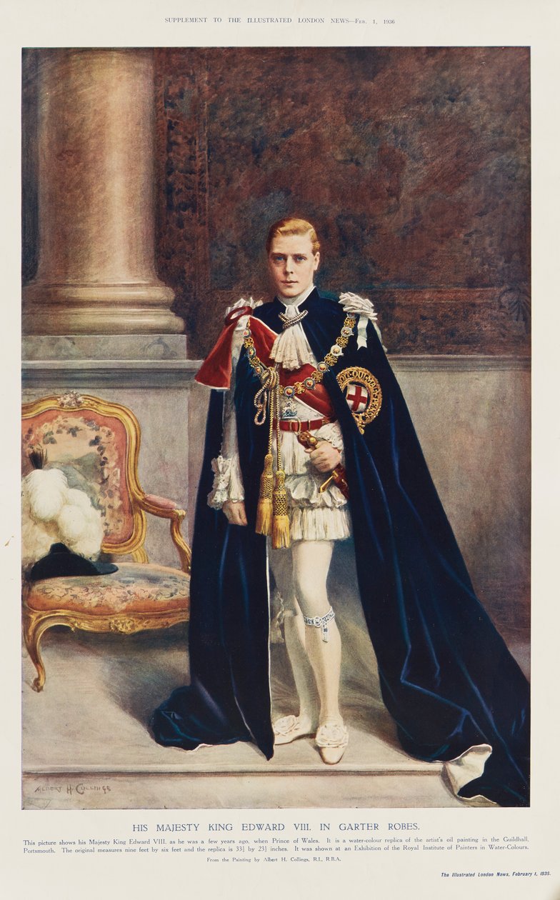 Galler Prensi olarak Kral Edward VIII by Albert Henry (after) Collings