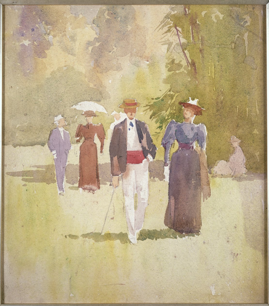 Parkta bir yürüyüş by Albert Henry Fullwood