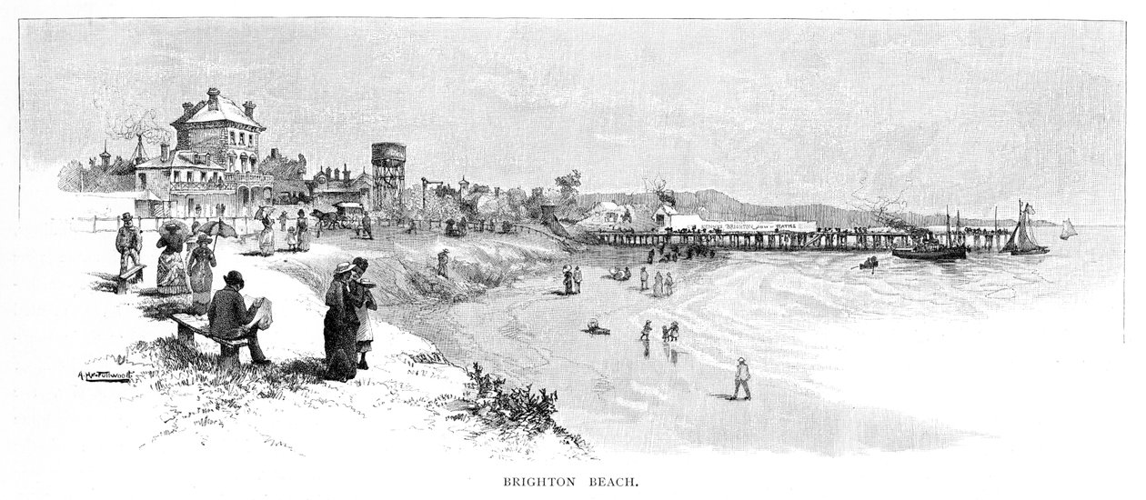 Brighton Sahili, Melbourne, Victoria, Avustralya, 1886. by Albert Henry Fullwood