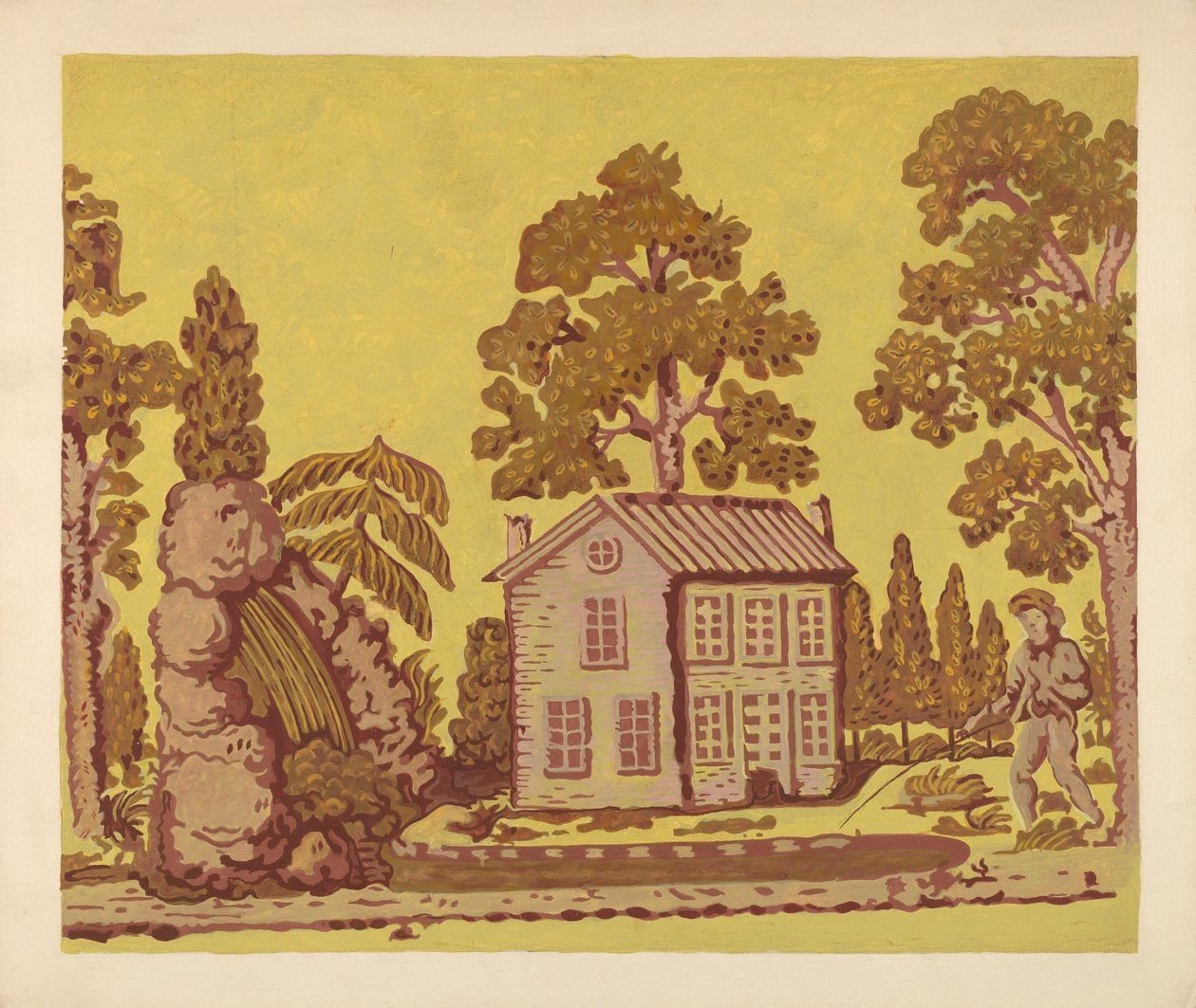 Bant Kutusu Kaplaması Olarak Kullanılan Duvar Kağıdı, c. 1937. by Albert J. Levone