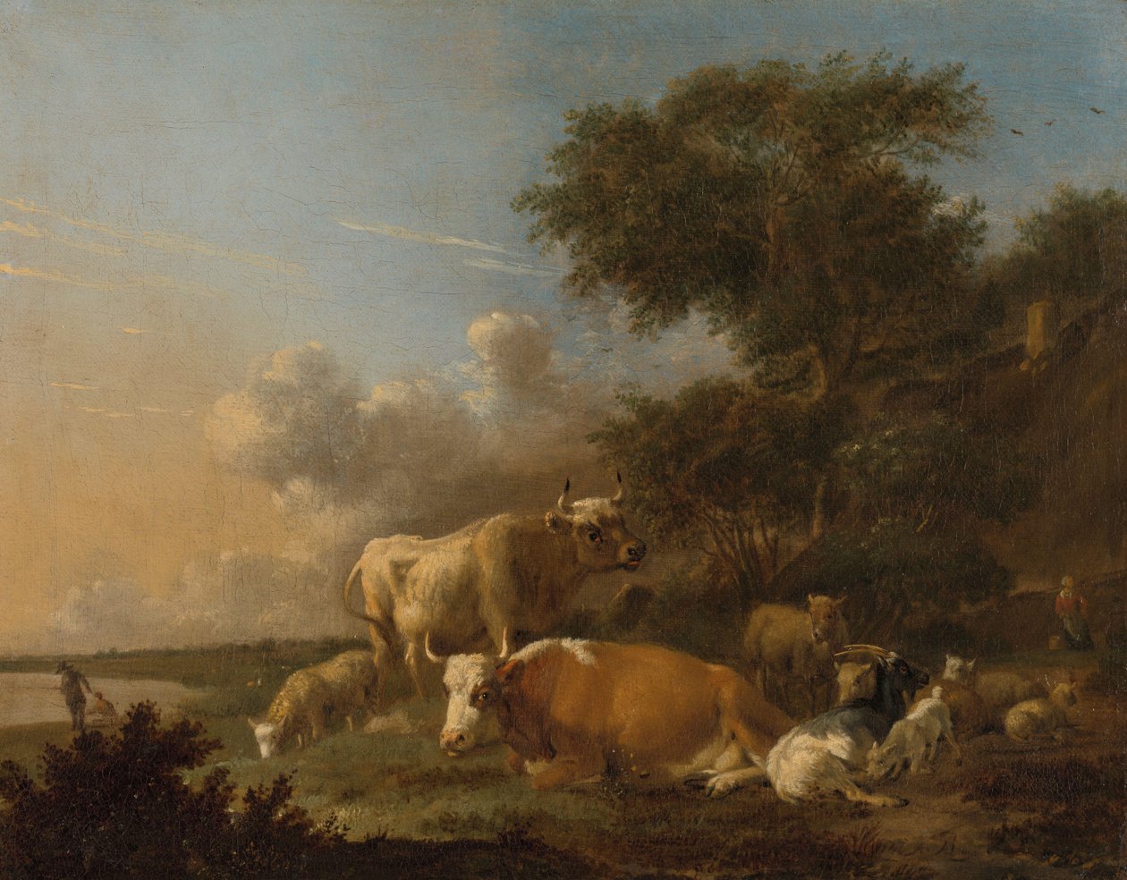 Sığır ile manzara by Albert Jansz Klomp