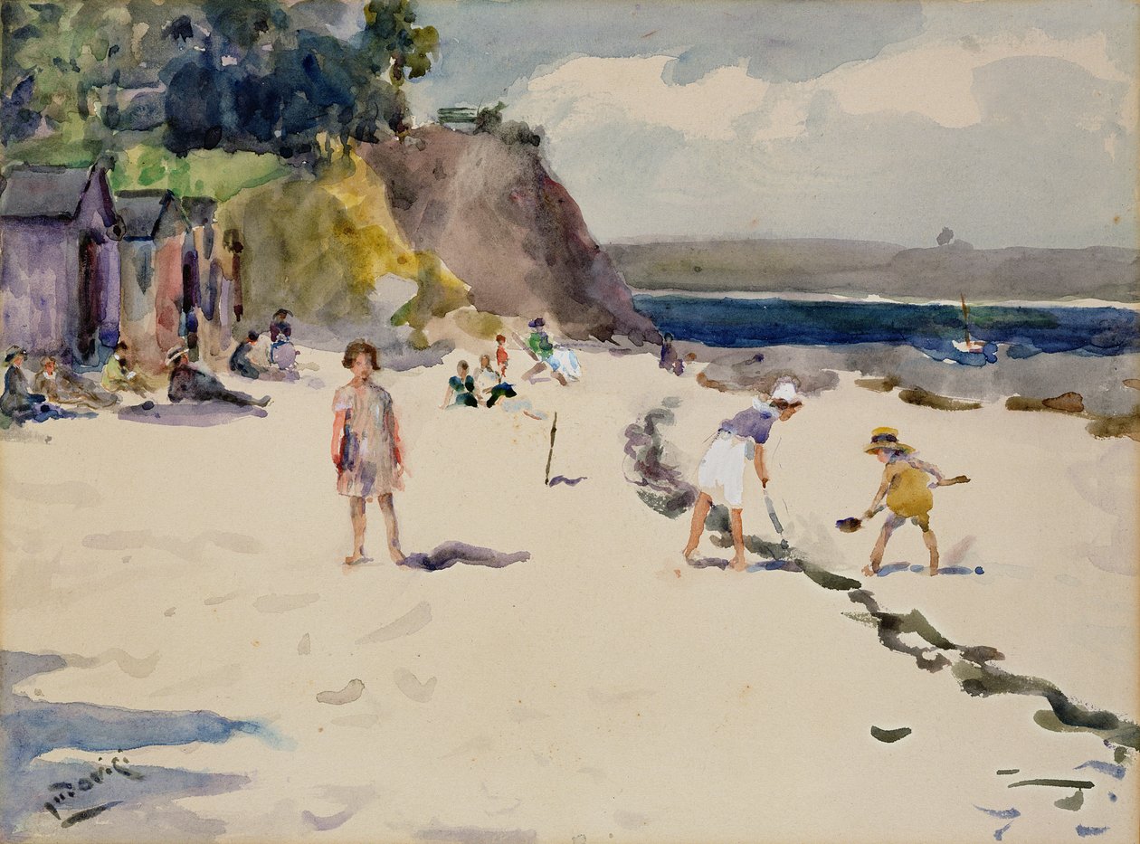 Begmeil Plajı, Brittany (wc) by Albert Jnr. Ludovici