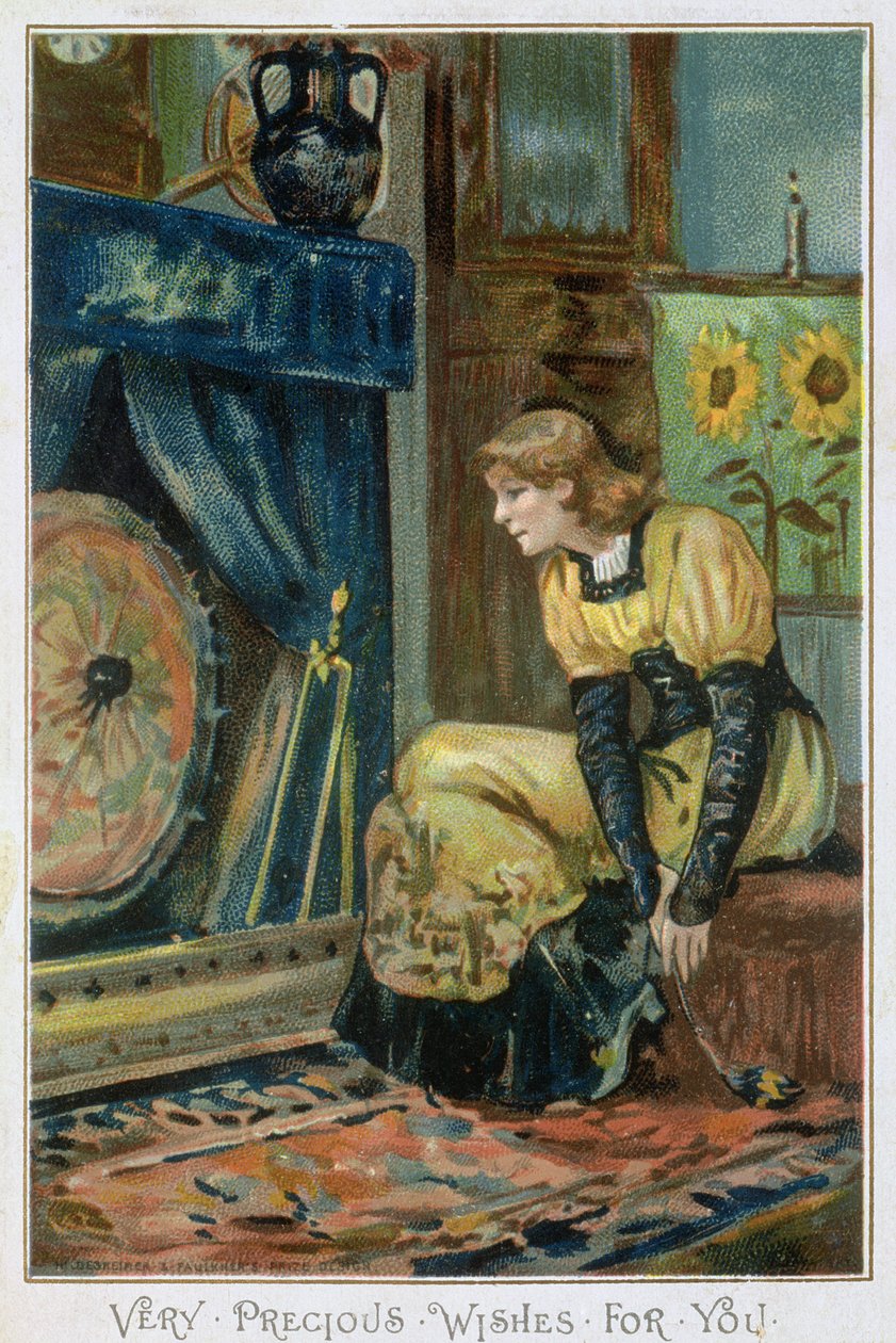 Sizin İçin Çok Değerli Dilekler, Victoria Dönemi Noel Kartı, Hildesheimer und Faulkner tarafından yayınlandı, Londra, c.1880 by Albert Jnr. Ludovici