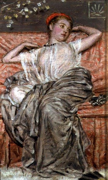Drapeli Figür Çalışması (yağ) by Albert Joseph Moore