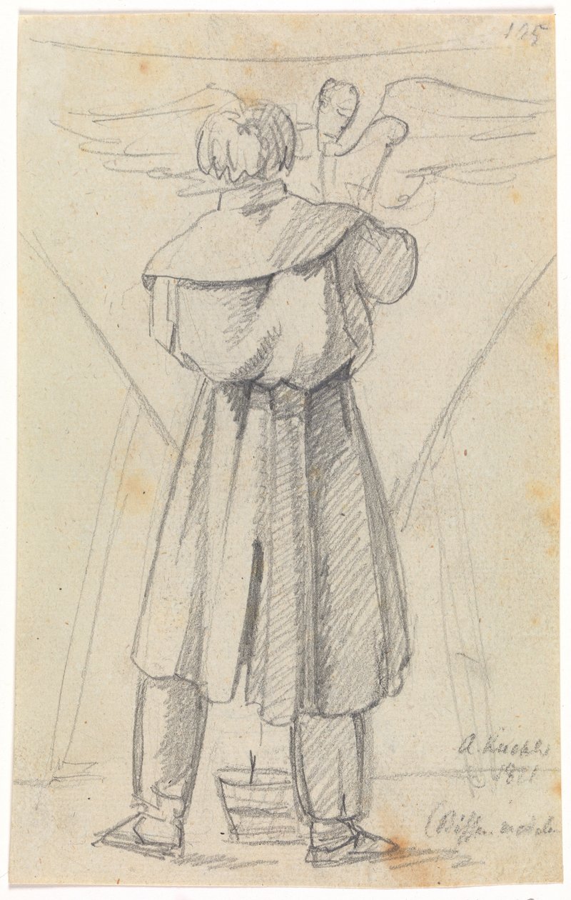 Herman Wilhelm Bissen, Christiansborg Kalesi Kilisesi için kolyelerden birini modelliyor by Albert Küchler
