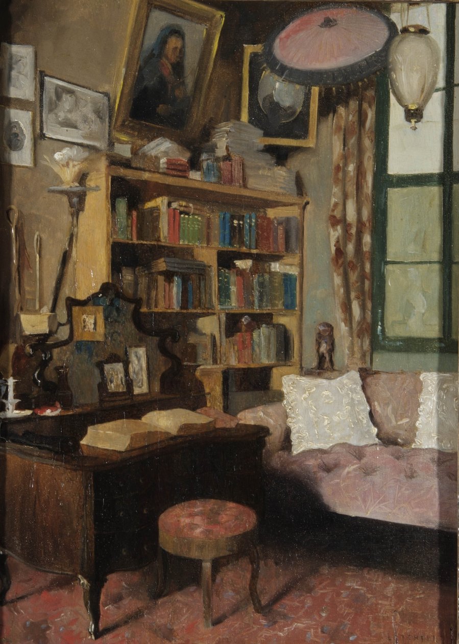 Sir Richard Burtons Çalışmasının Köşesi, 1889 by Albert Letchford