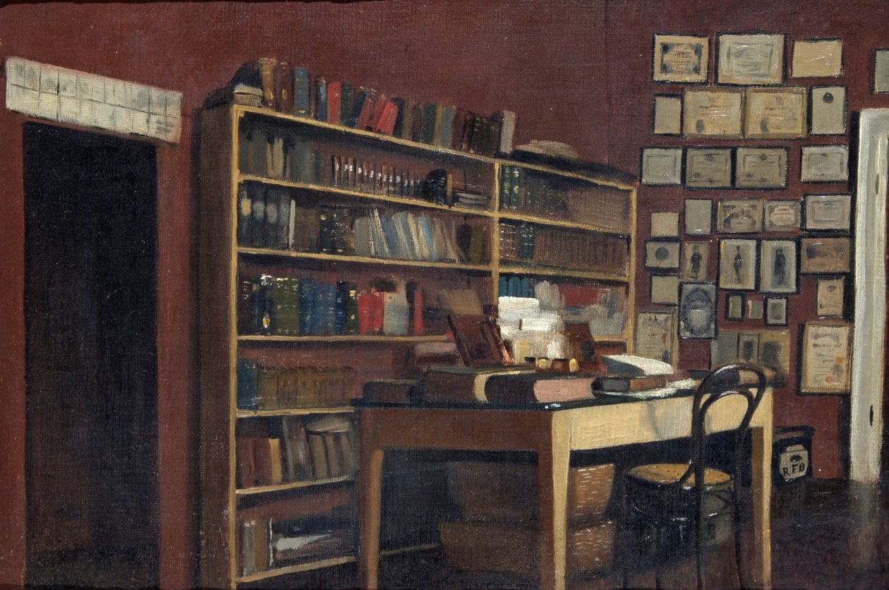 Sir Richard Burtons Çalışmasının Köşesi, 1889 by Albert Letchford