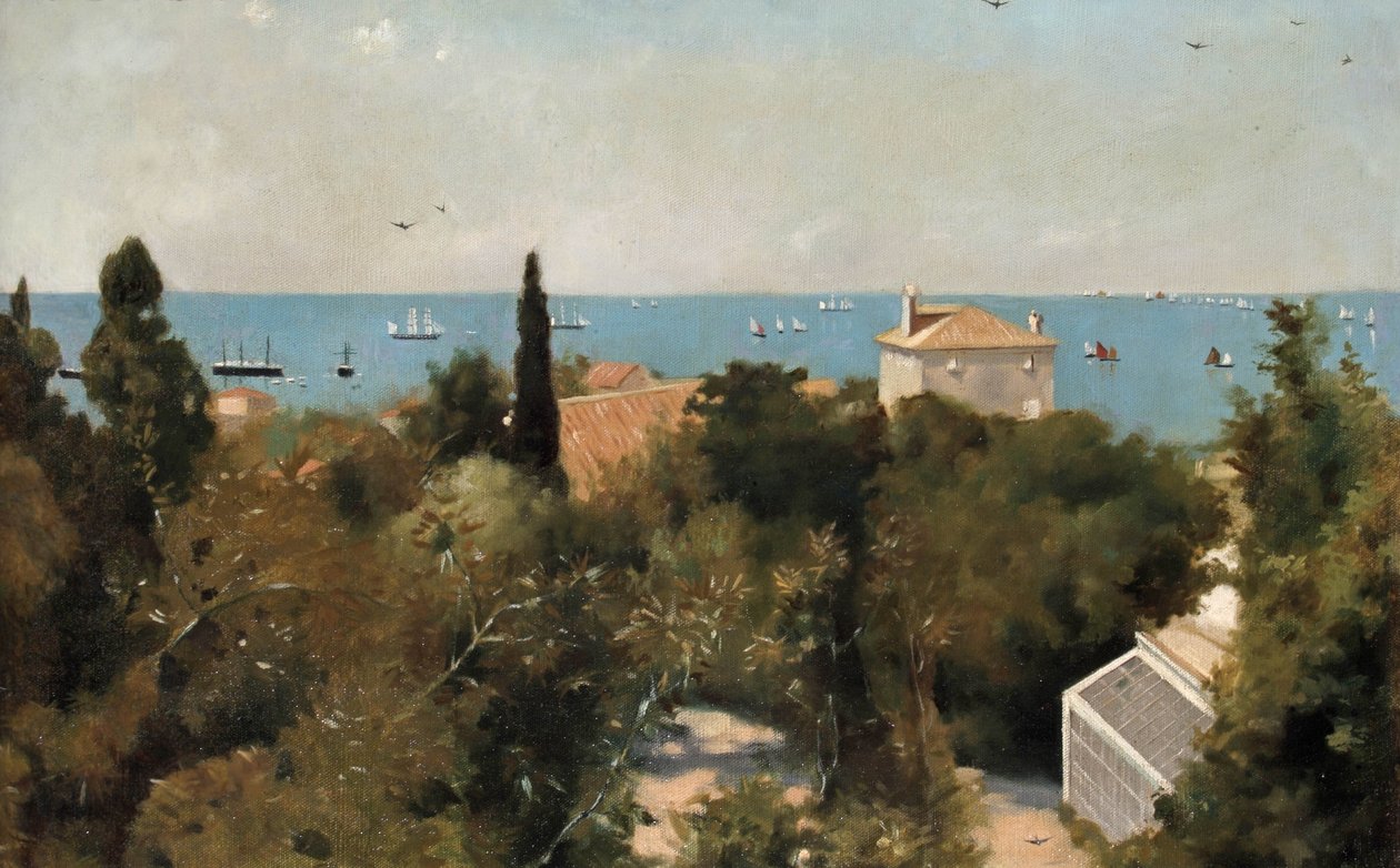 Sahil şeridinin görünümü, Trieste, 1889 dolayları by Albert Letchford