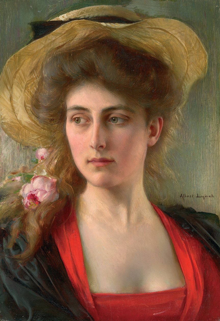 Elegante (panelde yağ) by Albert Lynch