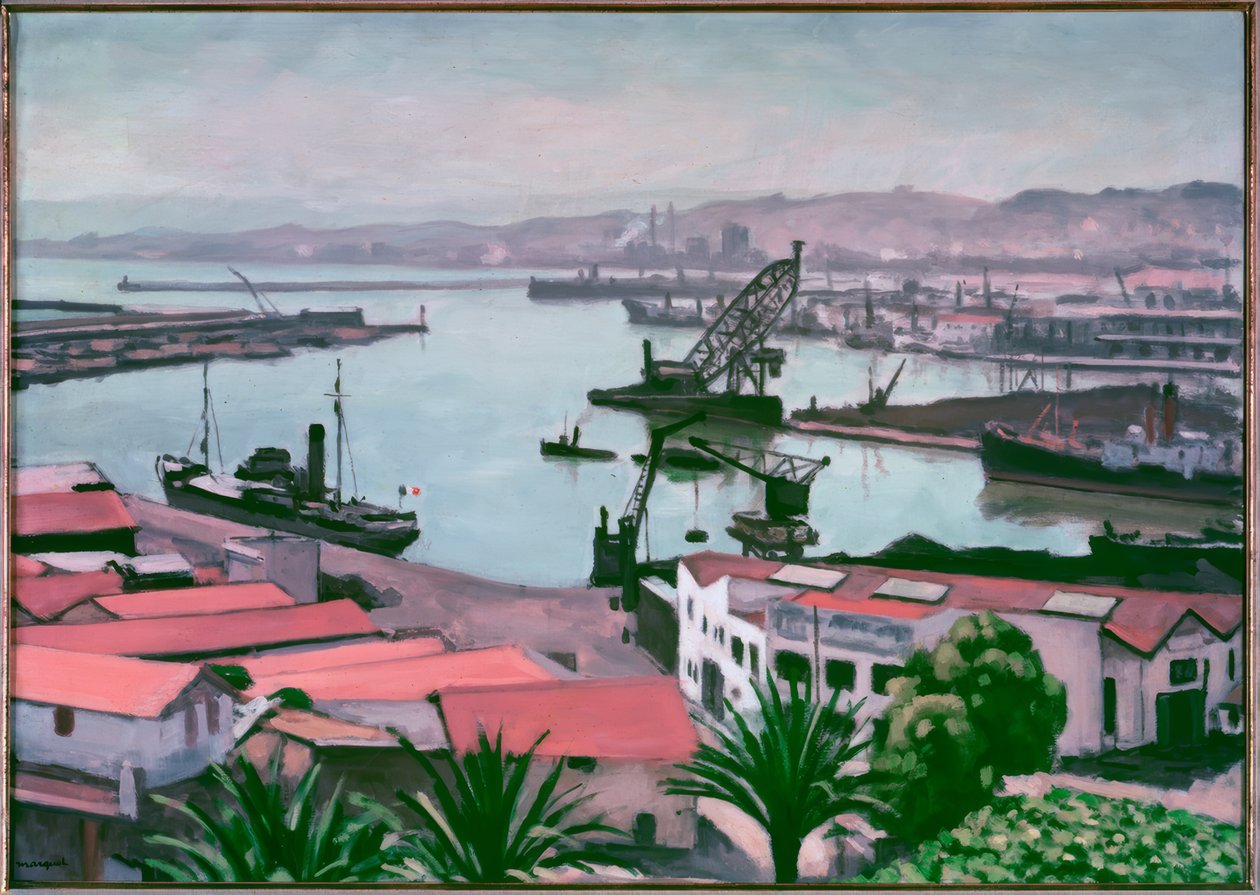 Cezayir, kırmızı çatılar by Albert Marquet