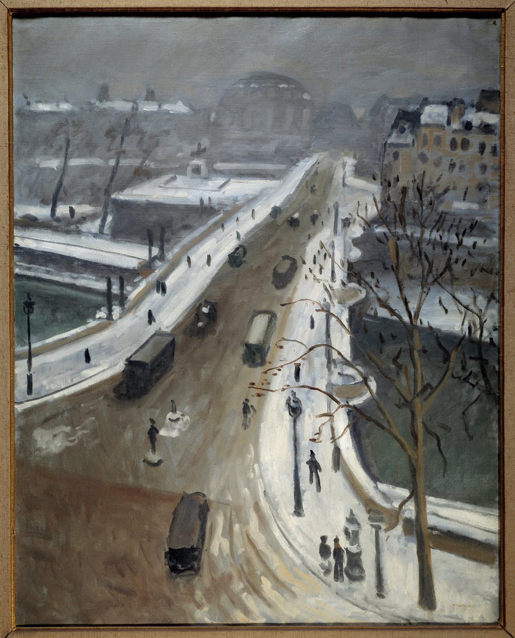 Paris'te karlar altında Neuf Köprüsü 1938 (tuval üzerine yağlı boya) by Albert Marquet