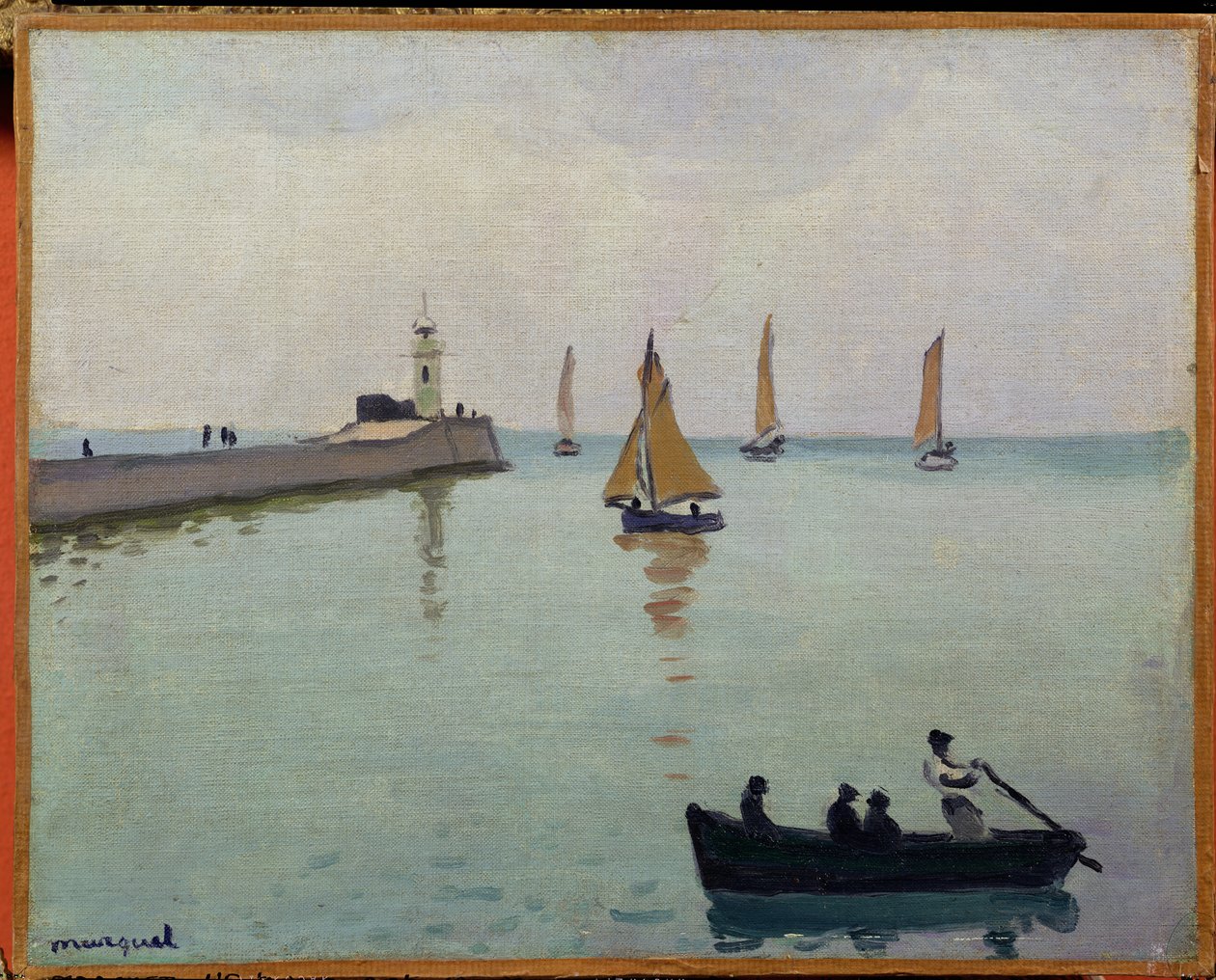 Limana giriş (tuval üzerine yağlıboya) by Albert Marquet