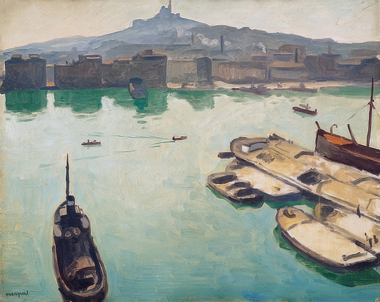 Marsilya Limanı. 1916 by Albert Marquet