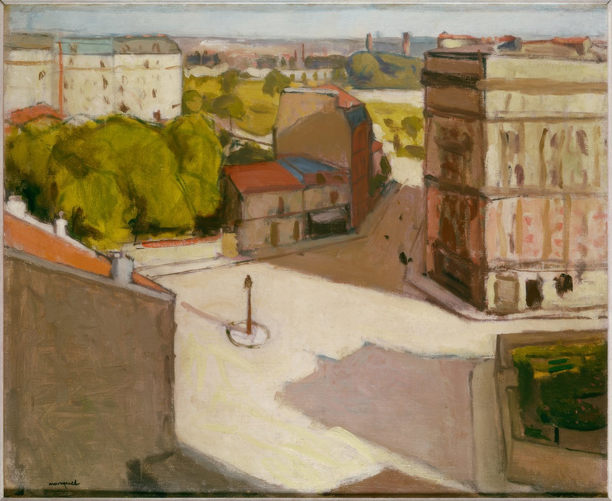 Sokak lambası ile küçük kare by Albert Marquet