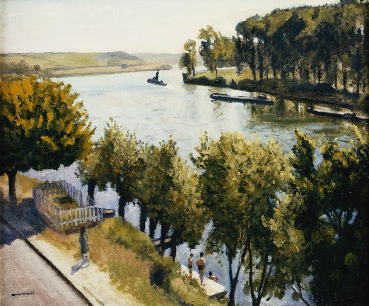 Seine, La Frette Montigny'de, 1947 dolayları (tuval üzerine yağlıboya) by Albert Marquet