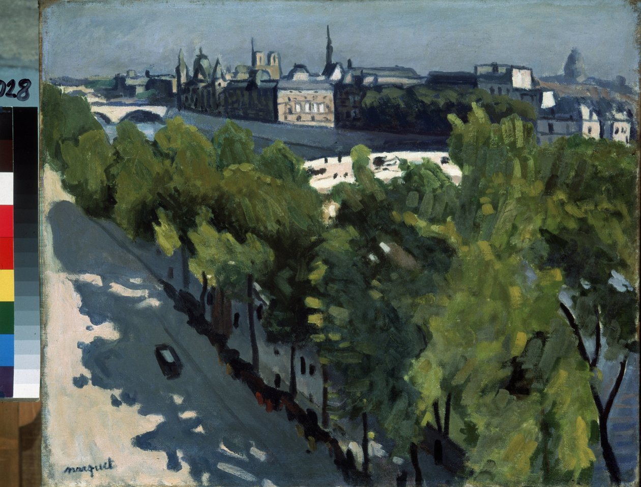 ""Paris'teki Quai du Louvre ve Pont Neuf"" Ile de la Cite ve Seine kıyıları. Tablo Pierre-Albert (Albert) Marquet (1875-1947) 1906. Tuval üzerine yağlı boya. Ermitaj Müzesi, Saint Petersburg (Saint-Petersburg) by Albert Marquet